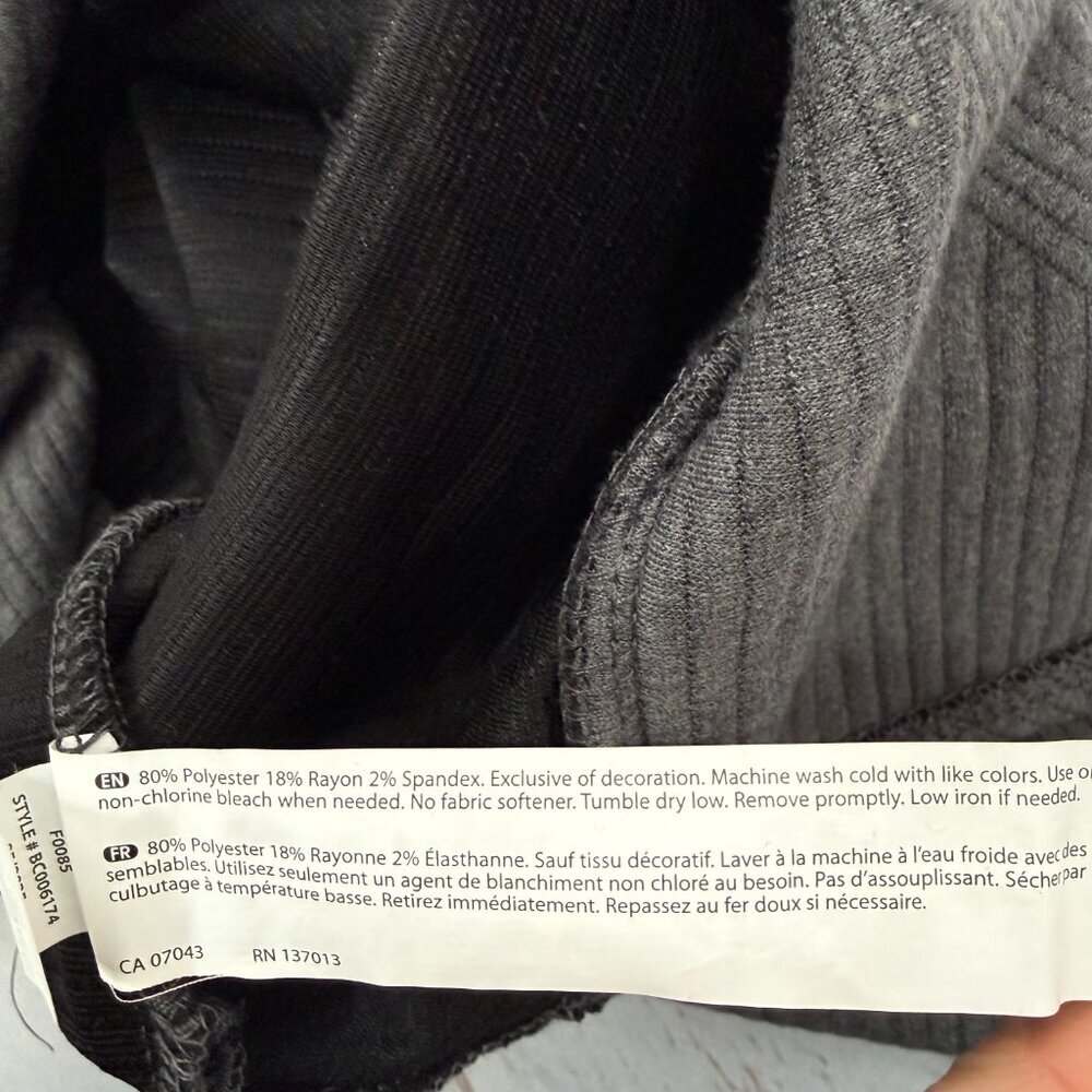 Balance Collection Whitley 1/4 Zip Textured Pullover Small Charcoal - Picture 7 of 7